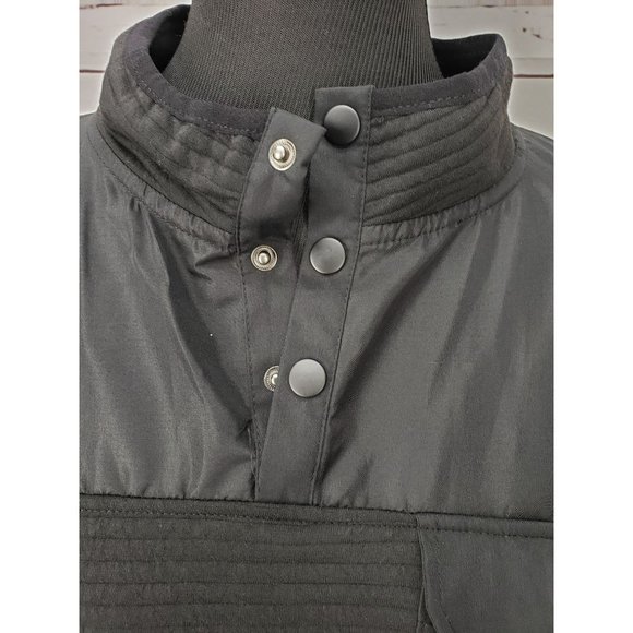 Nomad by Craft Flow Men's Black Pullover Jacket Fleece 1/4 Snap Up Sweater Large - Picture 7 of 13